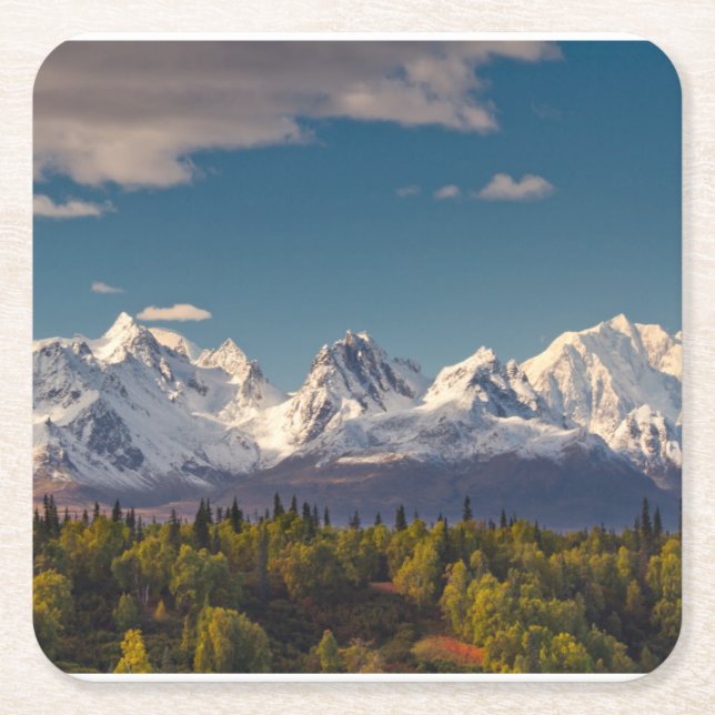 Mount McKinley | Alaska Underlägg Papper Kvadrat (Framsidan)