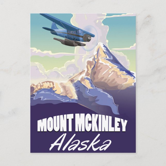 Mount McKinley vintage resaffiche Vykort (Framsida)