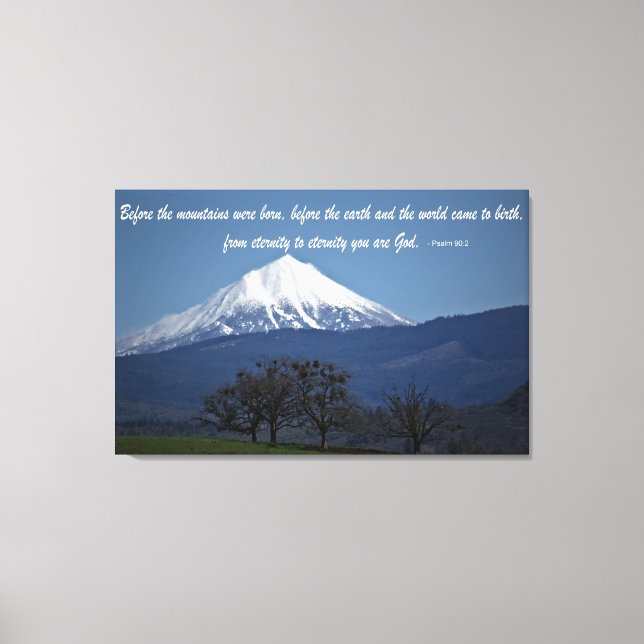 Mount McLoughlin - Psalms 90:2 Canvastryck (Framsida)