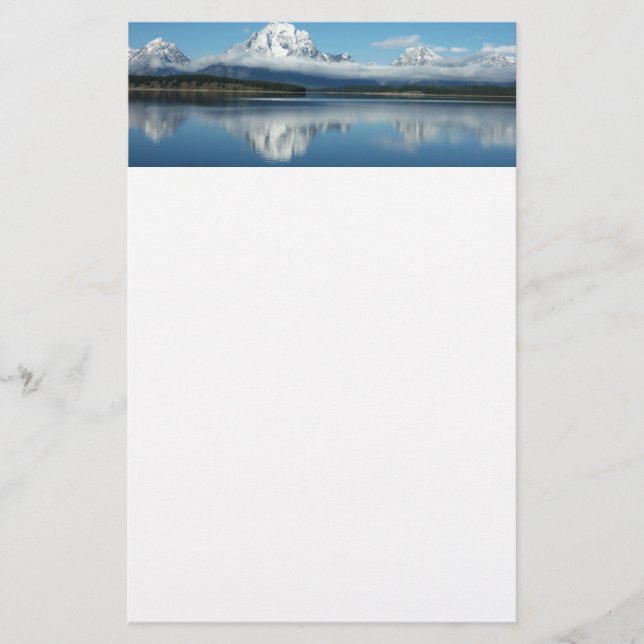 Mount Moran-reflektion vid Grand Teton Brevpapper (Framsida)