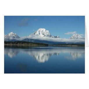 Mount Moran-reflektion vid Grand Teton Hälsningskort