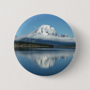 Mount Moran-reflektion vid Grand Teton Knapp