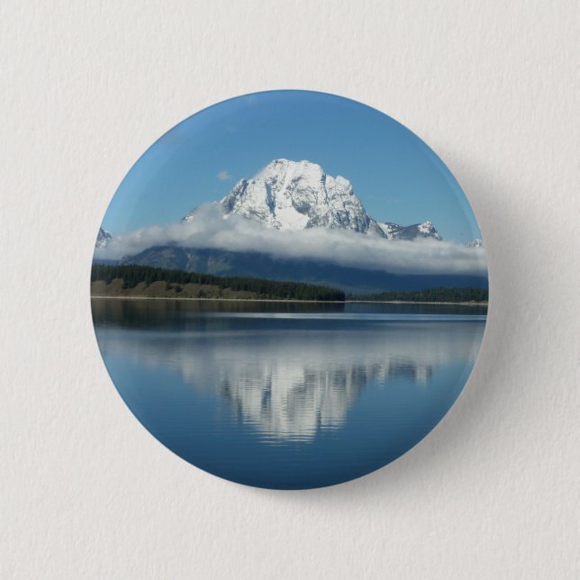 Mount Moran-reflektion vid Grand Teton Knapp (Framsida)