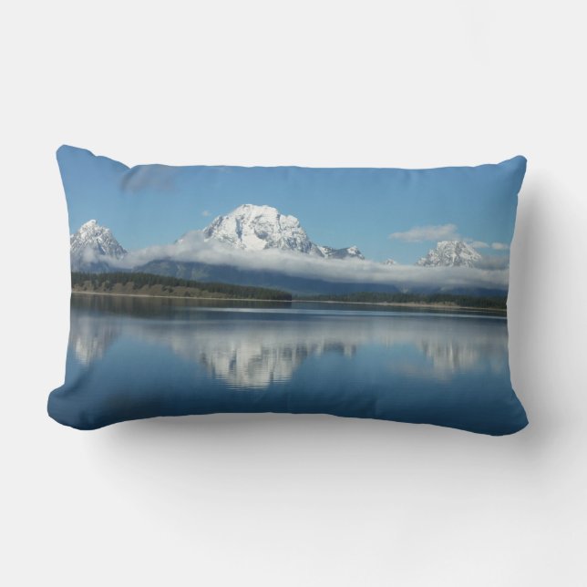 Mount Moran-reflektion vid Grand Teton Lumbarkudde (Framsida)