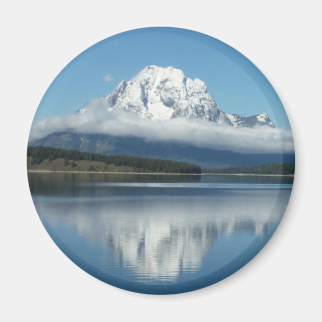 Mount Moran-reflektion vid Grand Teton Magnet (Framsidan)
