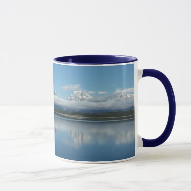 Mount Moran-reflektion vid Grand Teton Mugg (Höger)