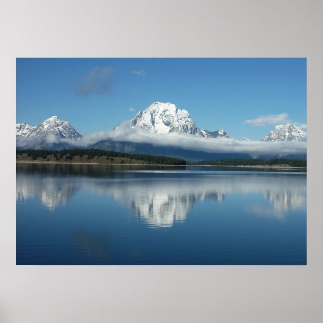 Mount Moran-reflektion vid Grand Teton Poster (Framsidan)