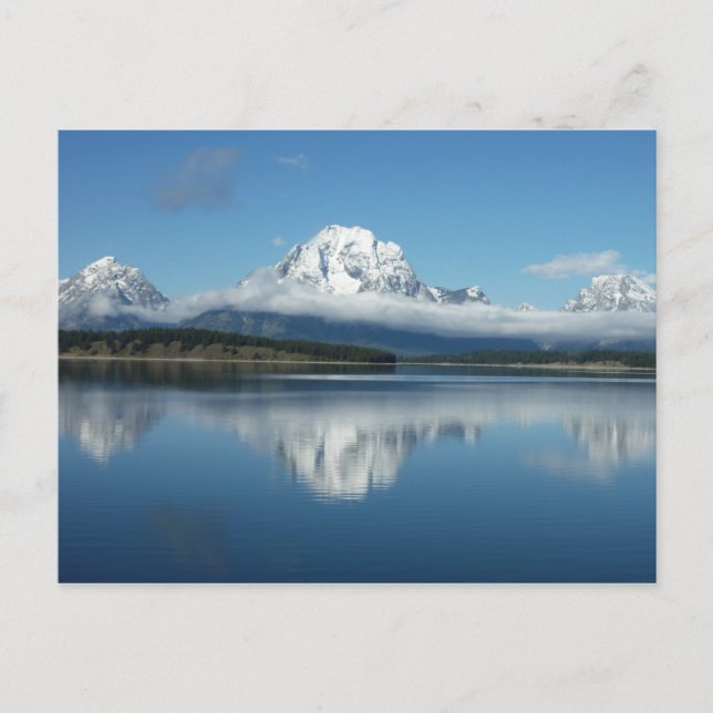 Mount Moran-reflektion vid Grand Teton Vykort (Framsida)