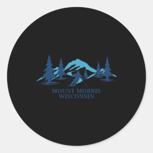 Mount Morris Wisconsin skidort skidåkning skidåkar Runt Klistermärke