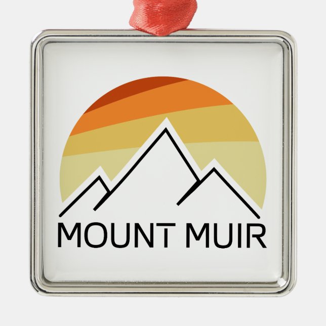 Mount Muir California Retro Julgransprydnad Metall (Framsidan)