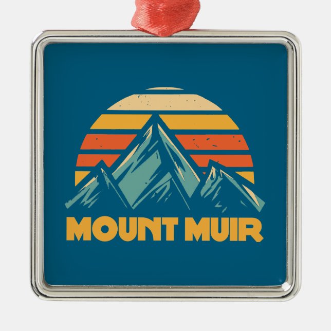 Mount Muir California Retro Turcos Julgransprydnad Metall (Framsidan)
