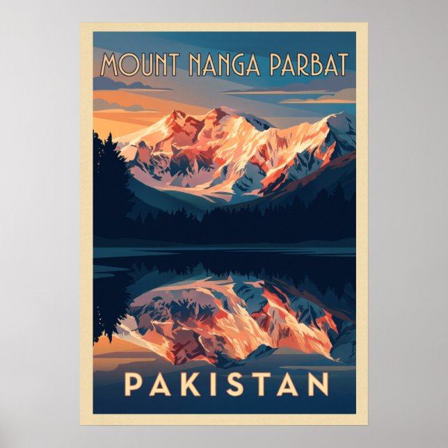 Mount Nanga Parbat V02 Poster (Framsidan)
