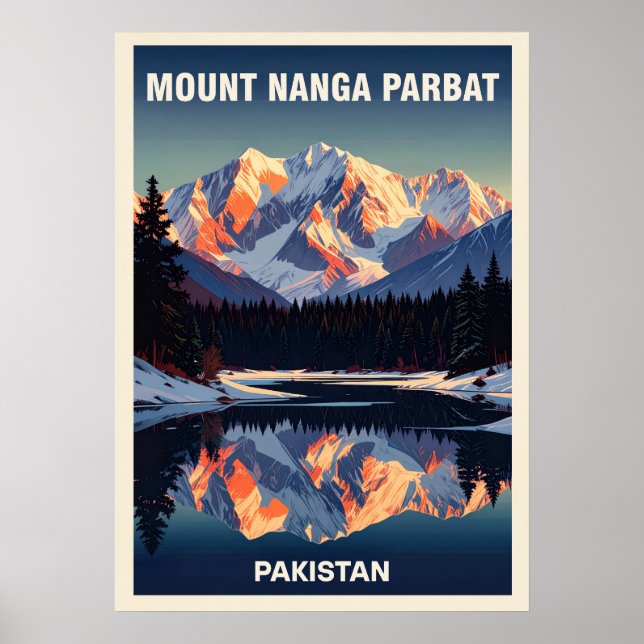 Mount Nanga Parbat V04 Poster (Framsidan)