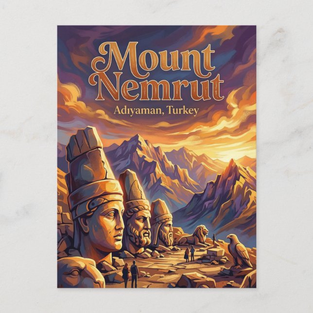 Mount Nemrut, Kahta, Sydöstra Vykort (Framsida)