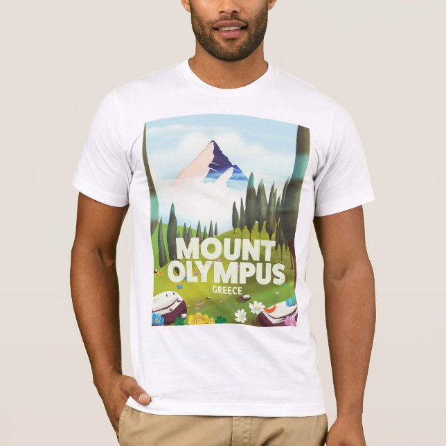 Mount Olympus Grekland T Shirt (Framsida)