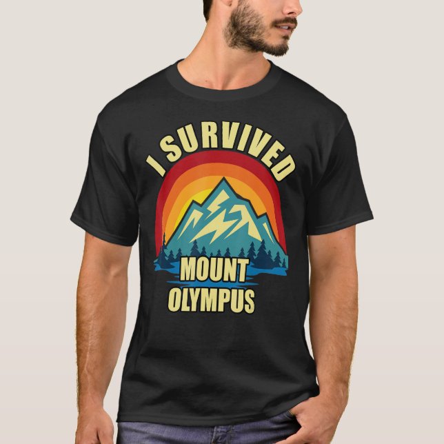 Mount Olympus Hiking Mountian klättring T Shirt (Framsida)