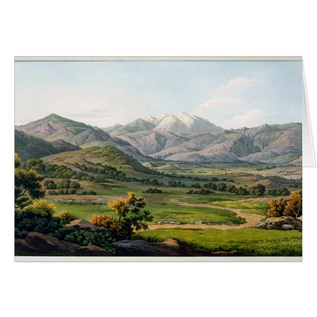 Mount Olympus, som sett mellan Larissa och babaen, Hälsningskort (Framsidan Horizontal)