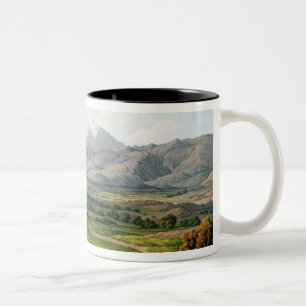 Mount Olympus, som sett mellan Larissa och babaen, Två-Tonad Mugg