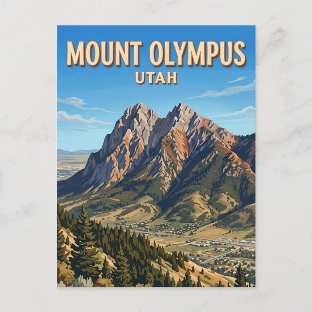 Mount Olympus Utah Vykort (Framsida)
