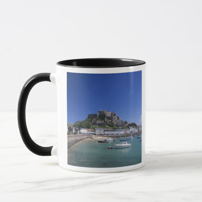 Mount Orgueil slott och hamn, Gorey, Jersey Mugg (Vänster)