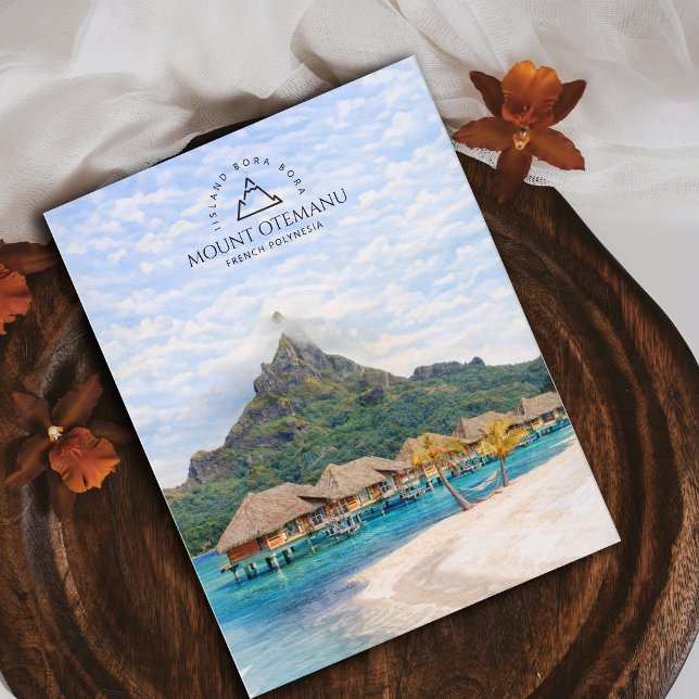 Mount Otemanu, ön Bora Bora, Franska Polynesien Vykort (Mount Otemanu, Iisland Bora Bora, French Polynesia Postcard)