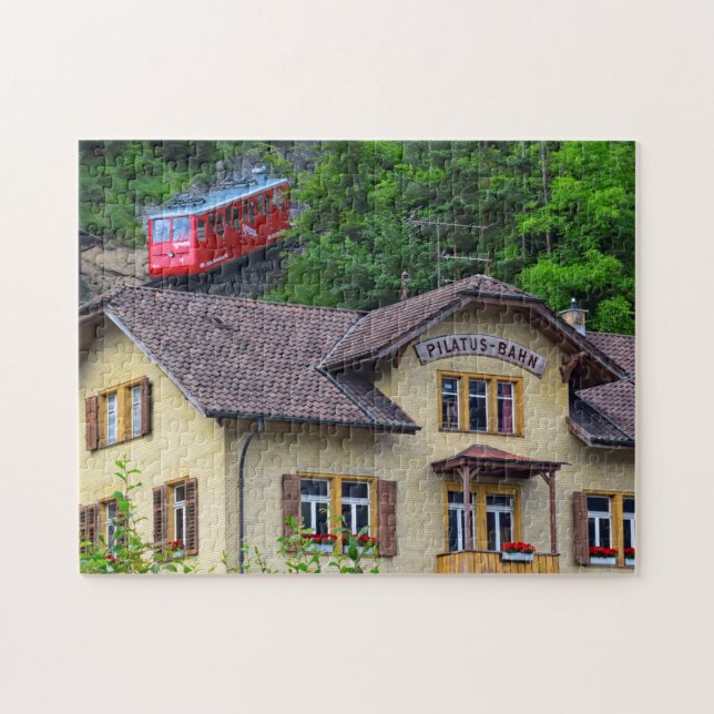 Mount Pilatus Bahn - Cog Railway - 11x14 - 252 pc Pussel (Horisontell)