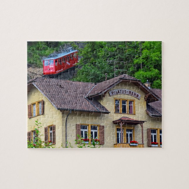 Mount Pilatus Bahn - Cog Railway - 8x10 - 110 pc Pussel (Horisontell)