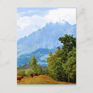 Mount Pilatus, berömd-grafik av Albert Bierstadt Vykort