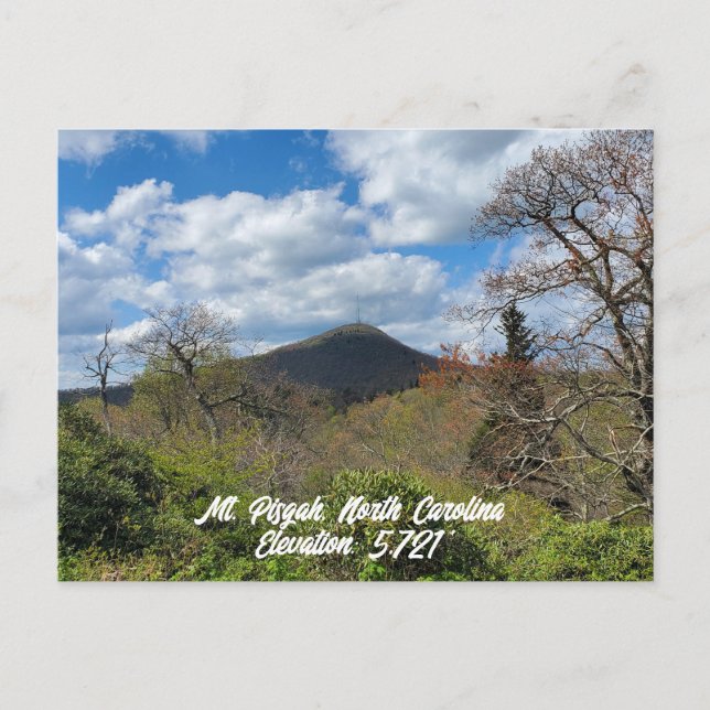 Mount Pisgah North Carolina Elevation Blue Ridge Vykort (Framsida)