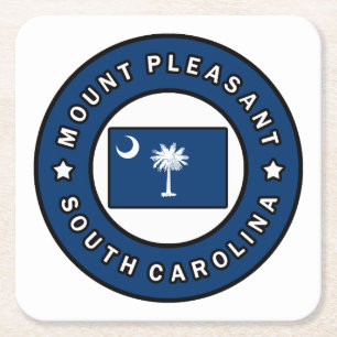 Mount Pleasant South Carolina Underlägg Papper Kvadrat