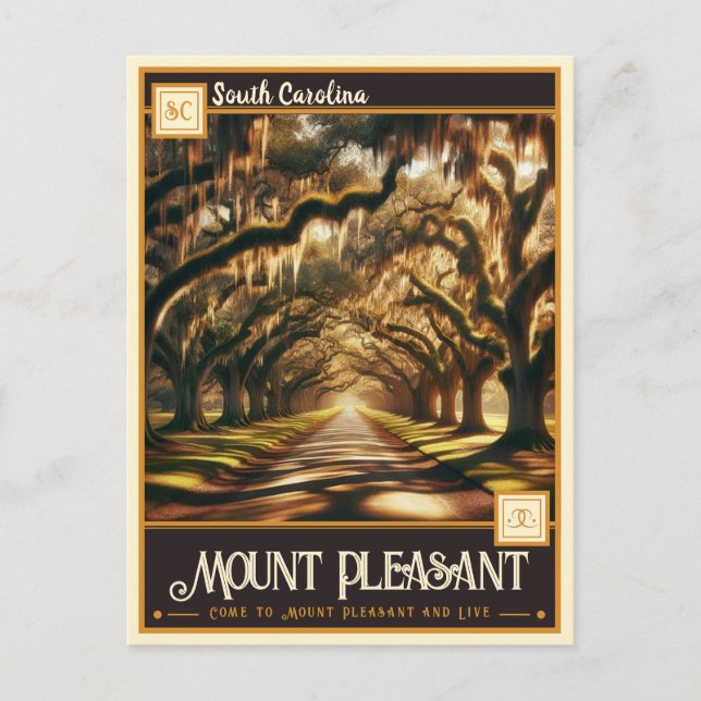 Mount Pleasant, South Carolina | VINTAGE Vykort (Framsida)