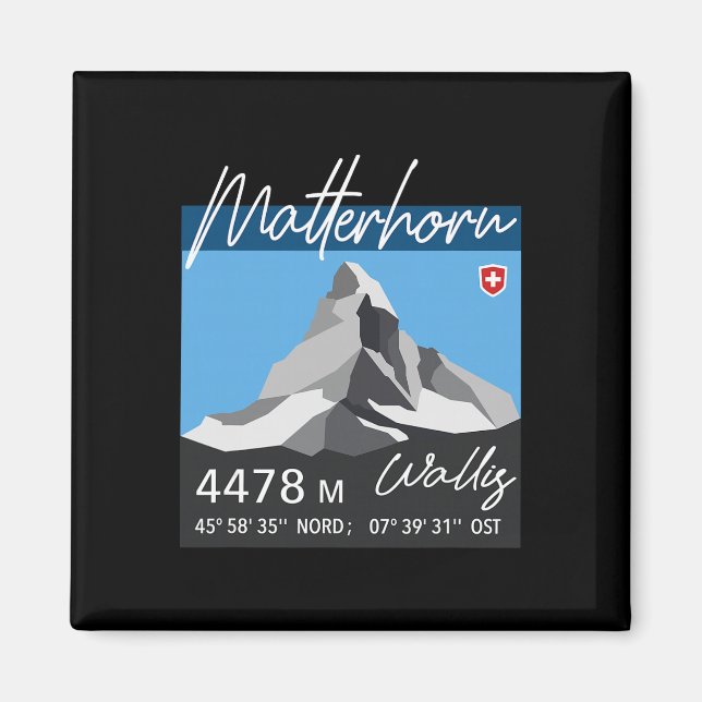 Mount Problemhorn Schweiz Vandring Klättra Vandrin Magnet (Framsidan)