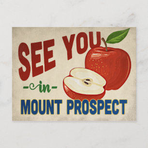 Mount Prospect Illinois Apple - Vintage resor Vykort