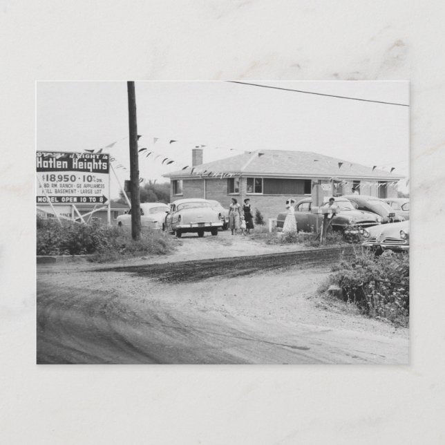 Mount Prospect Illinois Hatlen Heights 1950's Vykort (Framsida)