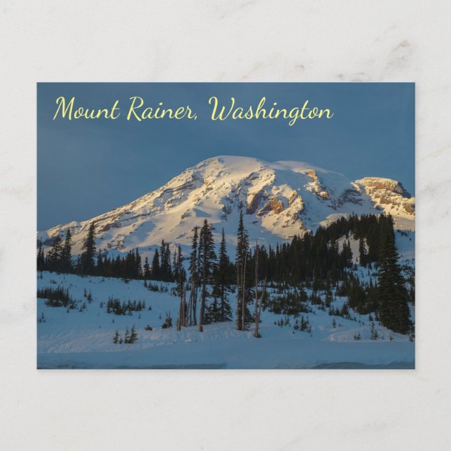 Mount Rainer kvällsljus Vykort (Framsida)