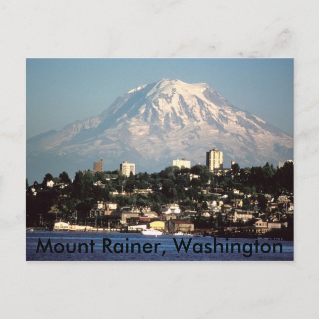 Mount Rainer, vykort i Washington (Framsida)