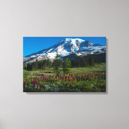 Mount Rainer Wildblommor Canvastryck