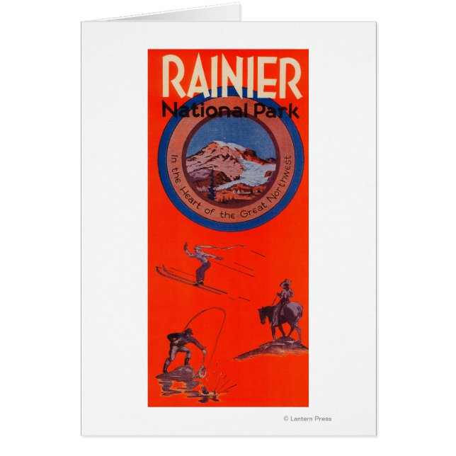 Mount Rainier Advertising Poster Hälsningskort (Framsidan)