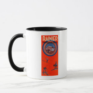 Mount Rainier advertizingaffisch Mugg