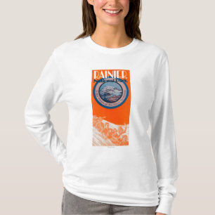 Mount Rainier affisch - Sledding Tee