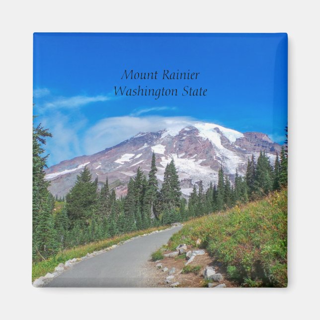 Mount Rainier, delstaten Washington Magnet (Framsidan)