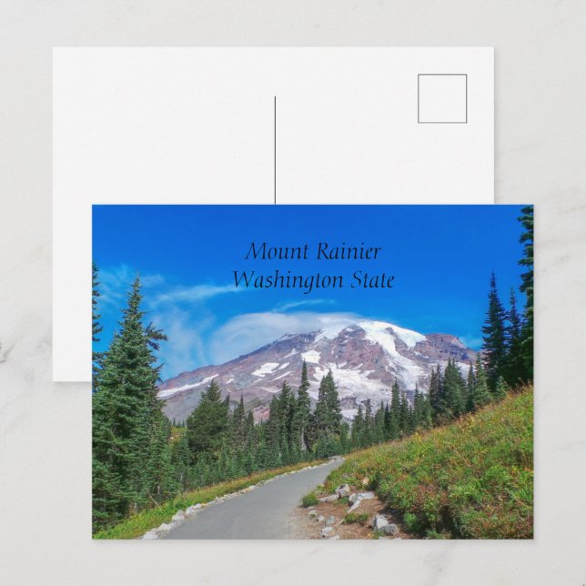 Mount Rainier, delstaten Washington Vykort (Fram/baksida)