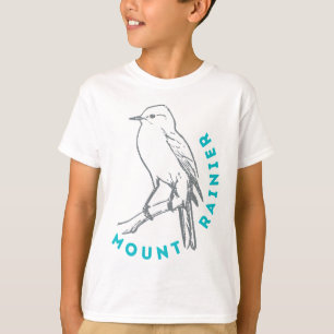 Mount Rainier flugsnappare nationalpark fågel logo T Shirt