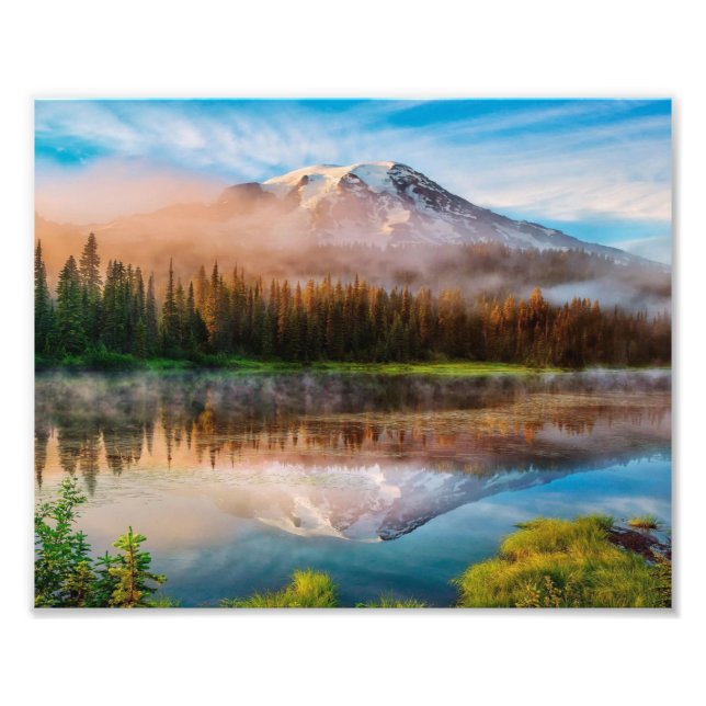 Mount Rainier Fotoutskrift Fototryck (Framsidan)