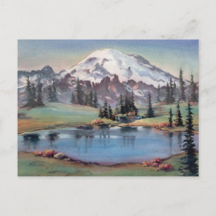 MOUNT RAINIER FRÅN SHARON SHARPE VYKORT