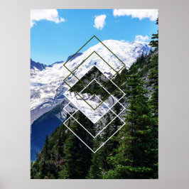 Mount Rainier Geometrisk Poster