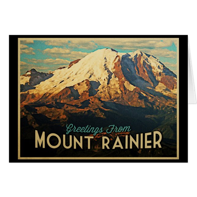 Mount Rainier Hälsningskort (Framsidan Horizontal)