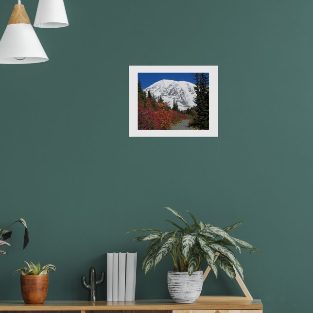 Mount Rainier Höstfärger Fotografisk Poster (Vardagsrum 1)