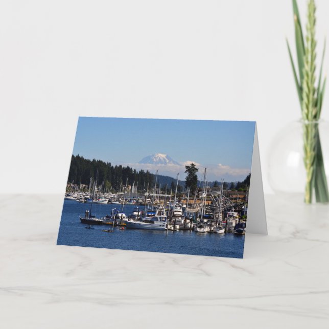 Mount Rainier i Gig Harbour, WA Kort (Framsida)