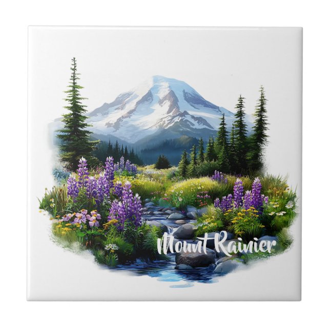 Mount Rainier Kakelplatta (Framsidan)